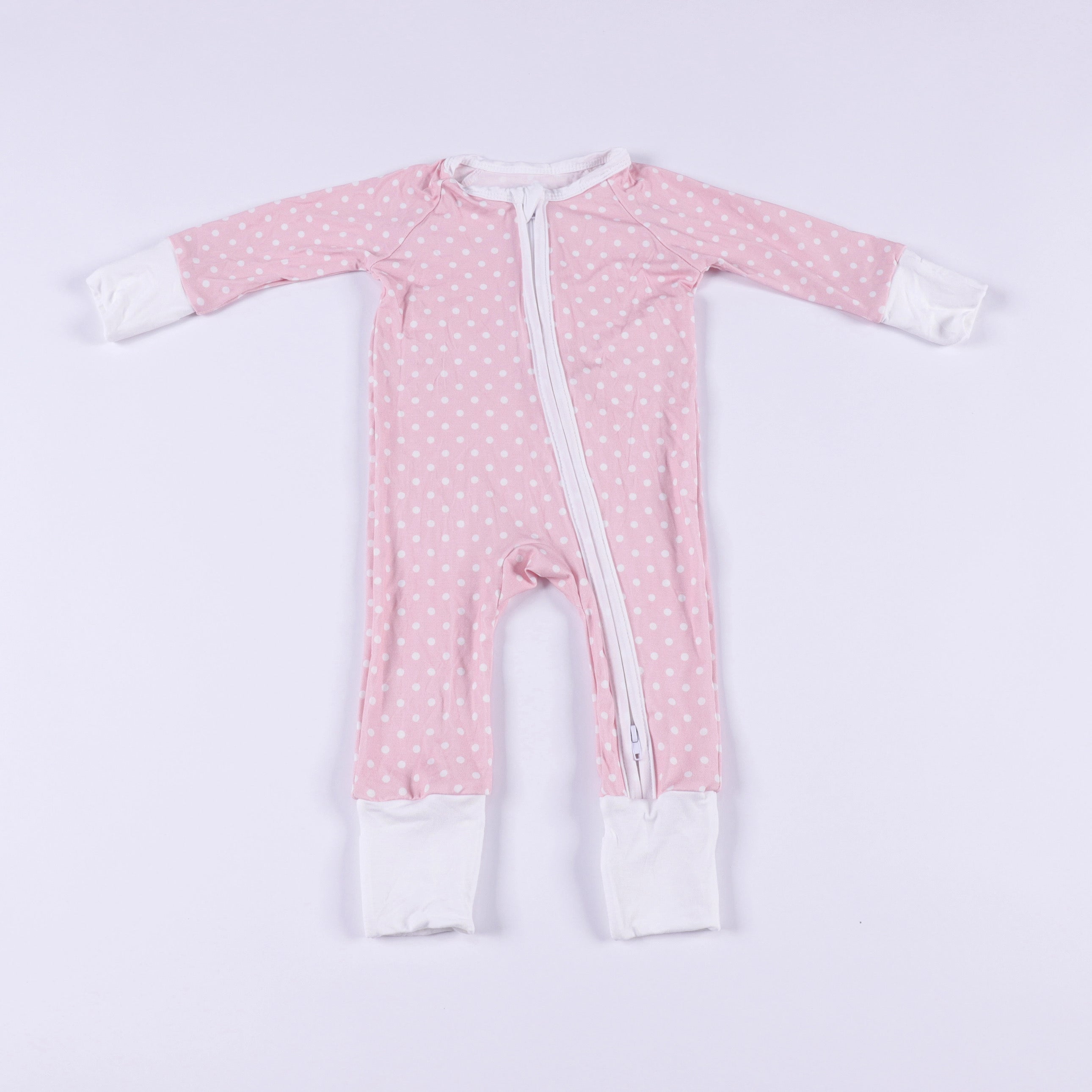 Pink Polka Dot Convertible Romper